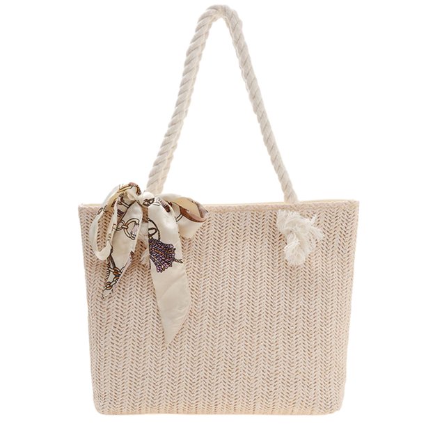 Bolsa De Hombro Bolso de compras de moda para mujer, bolso de verano de paja, bolso de playa tejido Simple para mujer Ehuebsd Para Estrenar