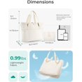 thumbnail image 2 of Tote Bag for Women, Foldable Tote Bag With Zipper Travel Large Shoulder Bag Handbag for Work-16.5''l X 6''wx 14''h, 2 of 7