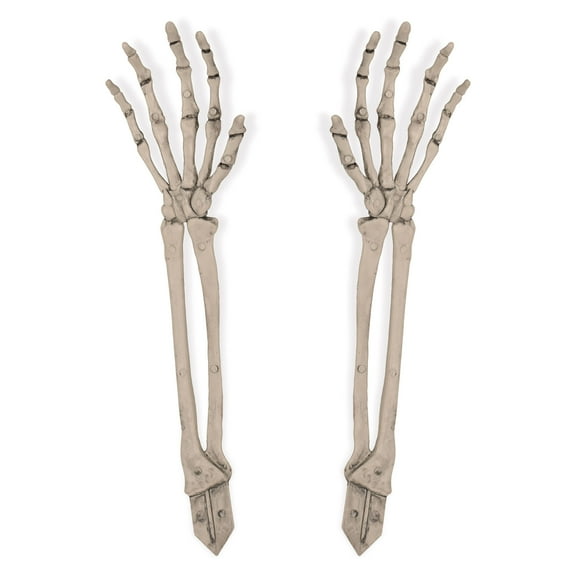 Plastic Skeleton Hand Yard Stakes, 17.5", (2/Pkg)
