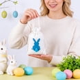 thumbnail image 5 of DefiDgd Easter Linen Bunny Goodie Bags with Drawstring,Reusable Easter Party Favors Bags for Candy Gift Treat Storage Holiday Celebrations(Blue), 5 of 6