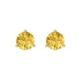 thumbnail image 3 of 2 ct Screw-Back Stud Earrings for Women | 6.5mm Round Cut Natural Citrine | 18K Yellow Gold, 3 of 5