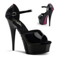 thumbnail image 2 of Pleaser Women's Adjustable Strap Open Toe Sandal, Corset Detail, Black, 6.5, 2 of 4