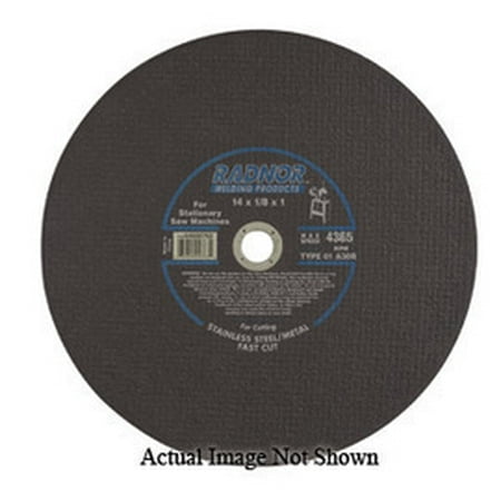

Radnor 12 X 1/8 X 1 A30R Aluminum Oxide Reinforced Type 1 Cut Off Wheel For Use With Stationary Saw On Metal (4 Pack)