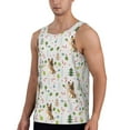 thumbnail image 2 of Fotbe German Shepherd Dog Pattern Men's Quick Dry Workout Tank Top Gym Muscle Tee Fitness Bodybuilding Sleeveless T Shirt Breathable Workout Shirt-3X-Large, 2 of 9