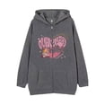 thumbnail image 1 of Sudadera con capucha estilo oscuro hip hop gótico Harajuku Y2k con cremallera para hombres y mujeres chaqueta Harajuku sudadera, 1 of 5