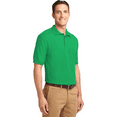 thumbnail image 5 of Hanes Ecosmart Jersey Polo T-Shirt, Men's Short Sleeve Solid Tee, Kelly Shirt, L, 5 of 5