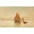 thumbnail image 3 of Emil Carlsen 18x13 Black Modern Framed Museum Art Print Titled - Sailboats in the Evening, 3 of 5