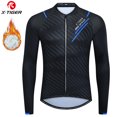 thumbnail image 3 of Maillot de ciclismo de invierno X-TIGER, maillot térmico de polar de manga larga para hombre, ropa de ciclismo que mantiene el calor, camiseta de ciclismo de carreras, 3 of 5