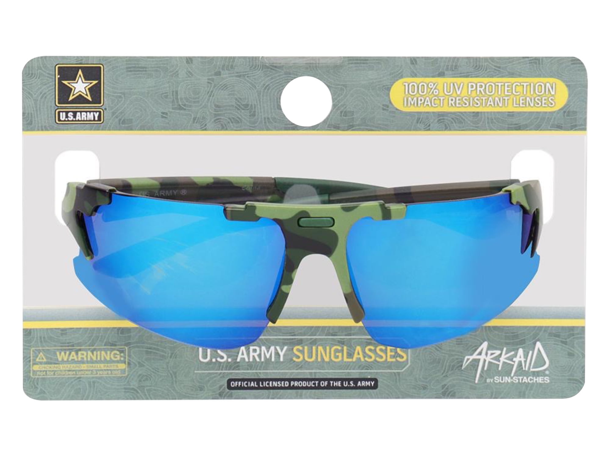 US Army Camouflage Boys Sports Wrap Kids Sunglasses