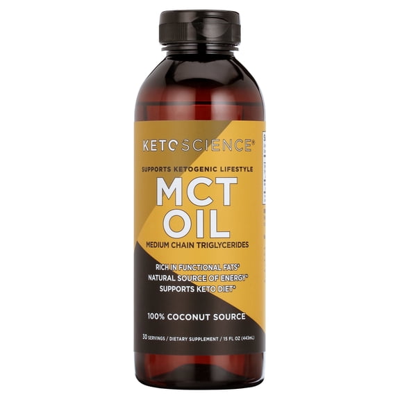 Keto Science Ketogenic MCT Oil Dietary Supplement, 15 fl oz, 30 Servings