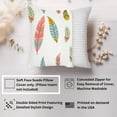 thumbnail image 2 of Ethan Taylor Fashion and Glam Throw Pillow Soft Cushion Cover 'Bohemian Feather II Feather' Bohemian Pattern Decorative Square Accent Pillow Case, 20x20 Inches, Blue, Pink, 2 of 5