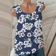 thumbnail image 2 of USSUMA Womens Tops Dressy Casual Summer Sleeveless Floral Print Cami Shirts for Women Trendy Loose Fit Vest Tanks Round Neck T-Shirts Blouses for Women Plus Tunic, 2 of 5