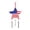 B, variant on 4th Of July Patriotic Star Wind Chime 250th Anniversary Patriotic Hanging Ornament Red White Blue Paper & Hanging Wind Bell for Home Porch Garden Yard Independence Day Decor(B)