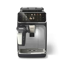 Philips 5500 Series Fully Automatic Espresso Machine, LatteGo Milk System, Integrated Grinder, 20 Hot & Iced Coffee Pre-Sets, Quick Start, SilentBrew, 15-Bar Pressure, Black Chromed (EP5544/94)
