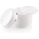 thumbnail image 3 of Paquete de 6 botellas de tarro redondas de plástico blanco vacías de 100 ml con revestimientos y tapas de rosca, tarros de cosméticos rellenables, 3 of 5