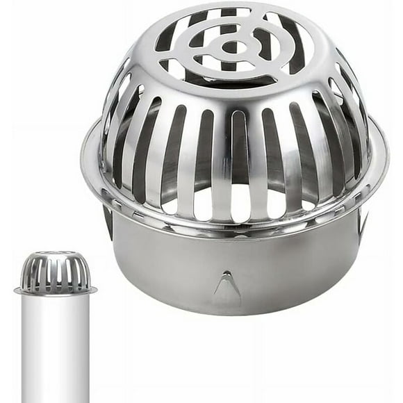 304 Stainless Steel Gutter Leaf Guard - Gutter Protector - Leaf Catcher Filter for Roof Pipes, Leaves, Moss - Diameter: 110mm