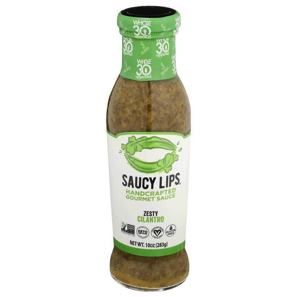 Saucy Lips Zesty Cilantro Handcrafted Gourmet Sauce, 10 oz