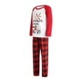 thumbnail image 3 of Qiylii Christmas Letter Raglan Tops and Plaid Trousers Parent-child Pajamas, 3 of 9