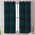 thumbnail image 2 of Tartan Plaid Blackout Window Curtains, Green Scottish Fabric Kilt Twill Woven Thermal Insulated Curtains Grommet Top Window Drapes for Living Room, Bedroom 42"W x 84"L (Pack of 2), 2 of 5