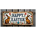thumbnail image 3 of Festive Easter Bunny Floral Eggs Happy Easter Banner Party Decorations Backdrop Photography Props Background Easter Celebration Decor Decorations Easter Party Supplies, 3 of 8