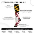 thumbnail image 4 of Maryland Flag Compression Socks Circulation Running Athletic Sports for Women Men, 4 of 8