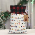thumbnail image 5 of Rocae Colorful Trains Print Christmas Drawstring Linen Gift Bag with Drawstrings Treat Bag Goody Present Bags for Christmas Party Favor, 5 of 8