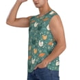 thumbnail image 3 of Kdxio Flowe Rooster for Men's Muscle T-shirt,Sleeveless for Workout Running Athletic Gym Lounge Casual, 3 of 7
