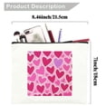thumbnail image 5 of Pratyus Hearts Pink Annabel Kidston Canvas Cosmetic Bag Travel Essentials for Women - Gift Idea Friends Family White, 5 of 6