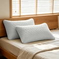 thumbnail image 4 of Pillow Covers,Soft Sweatproof Comfortable Pillow Case for Sleeping | Waterproof Quilted Breathable Stain Resistant Pillowcase | Bedroom Bedding,29.1x18.9 Inch,White, 4 of 7