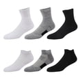 thumbnail image 2 of Calcetines deportivos de verano, calcetines cortos de malla transpirable para hombre, calcetines con fondo de toalla grueso, calcetines absorbentes de sudor para correr y hacer ejercicio al aire libre, 2 of 6