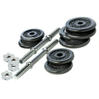 Weider 40 lb. Standard Cast Iron Weight Set w/ Spin-Lock Collars