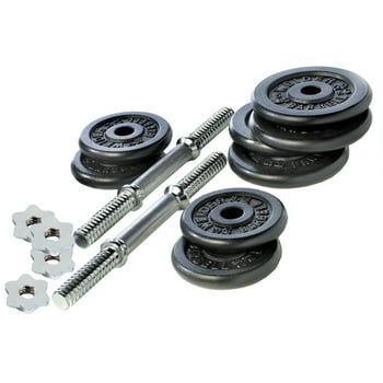 Weider 40 lb. Standard Cast Iron Weight Set w/ Spin-Lock Collars