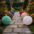 thumbnail image 5 of 24 In Giant Inflatable Velvet Christmas Balls, Inflatable Flocked Christmas Ball, Large Blow Up Outdoor Velvet Inflatable Christmas Ornaments,Xmas Porch Lawn Yard Holiday, 5 of 9