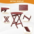 thumbnail image 5 of TAO ONE Plastic Folding Bistro Set – 3 Piece Portable Indoor Outdoor Table and Chairs for Patio, Balcony, Garden, and Poolside (Red), 5 of 7