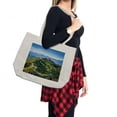 thumbnail image 2 of China Shopping Bag, Wall of China in a Summer Day Jinshanling Section near Beijing Photo, Eco-Friendly Reusable Bag for Groceries Beach and More, 15.5" X 14.5", Cream, by Ambesonne, 2 of 2