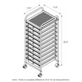 thumbnail image 2 of Furinno WS17187WB Wayar 10-Drawer Trolley, White and Black, 2 of 2