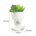 thumbnail image 2 of Human Shaped Flowerpots Mini Ceramics Potted For Home Decor-No Included Plant, 2 of 10