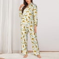 thumbnail image 2 of Daiia Leopard Print for Women's Long-Sleeved Pajama Set – Soft & Comfortable Sleepwear Button-Up Pajamas Cozy Lounge Wear-Large, 2 of 7