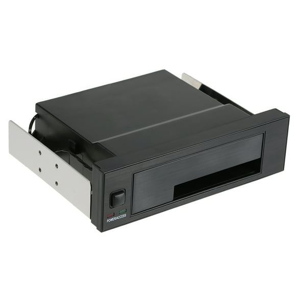 Amdohai Internal Single Bay Mobile Rack Enclosure with LED Indicator Light Support Hot-swap for 2.5/3.5inches SATA HDD SSD Fit PC 5.25'' Bay
