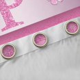 thumbnail image 4 of Manfei Letter Monogrammed P Blackout Curtains Set of 2 (52x84 Each) for Kids Children Girls,Dreamy Princess Window Curtains,Cute Butterfly Bowknot Curtains and Drapes,Bling Glitter Decor, 4 of 6