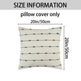 thumbnail image 5 of REGALWOVEN Striped Boho Cushion Covers 2 Pack Square Modern Farmhouse Neutral Pillowcases Blue 20 x 20 Inch, 5 of 6