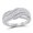 White, variant on 10K Yellow Gold Round Diamond Crossover Band Ring 0.5cttw