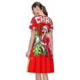 thumbnail image 7 of Lsque Mario Print Women's Casual Dress T-Shirt Summer Short Sleeve Scoop Neck Swing Dresses, 7 of 7