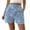 Sky Blue, variant on Kvture Women's Floral Jacquard Shorts High Waisted Boho Summer Shorts with Pocket Pink L
