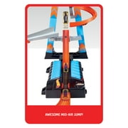 Hot Wheels Sky Crash Tower Motorized Track Set with Toy Car, Stores 20+ 1:64 Scale Cars, 27.95 in