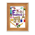 thumbnail image 1 of France Love Heart Landscap National Flag Desktop Wooden Photo Frame Display Picture Art Painting Multiple Sets, 1 of 3