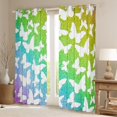 thumbnail image 2 of Homewish Teens Flying Butterflies Blackout Curtains Set of 2 (52x84 Each),Bling Glitter Window Curtains,Abstract Ombre Gradient Curtains and Drapes,Breathable Home Decor, 2 of 6