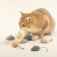 thumbnail image 3 of Biplut 5Pcs Teaser Toy Mouse Shape Interactive Lightweight Relieve Boredom Pet Teething Toy Cat Supplies (Blue), 3 of 13