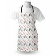 thumbnail image 4 of Flamingo Apron, Heron and Flamingo Birds with Watercolor Design Wildlife Nature, Unisex Kitchen Bib with Adjustable Neck for Cooking Gardening, Adult Size, Grey Vermilion White, by Ambesonne, 4 of 4