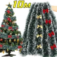 thumbnail image 2 of Christmas Tinsel Garlands Decoration Bar Tops Ribbon Garland with Bowknot Xmas Tree Ornaments Party Home Decor Pendant Prop, 2 of 5